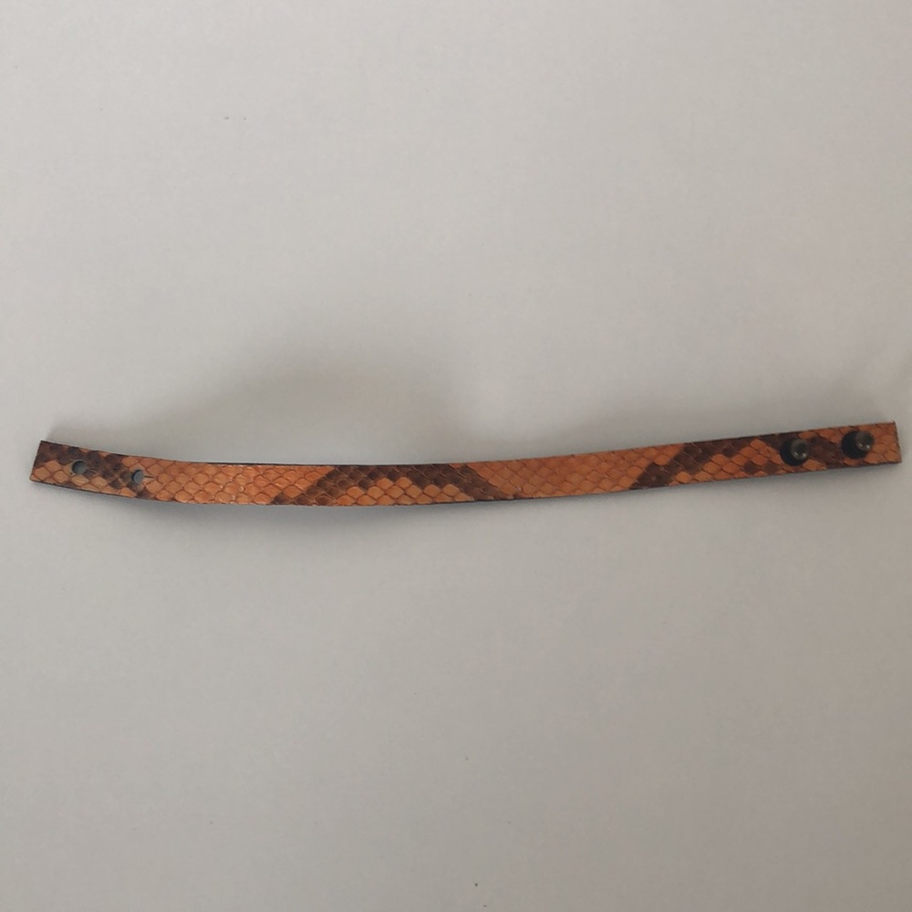 Snakeskin Python Leather Wrap Bracelet - Picture 4 of 4